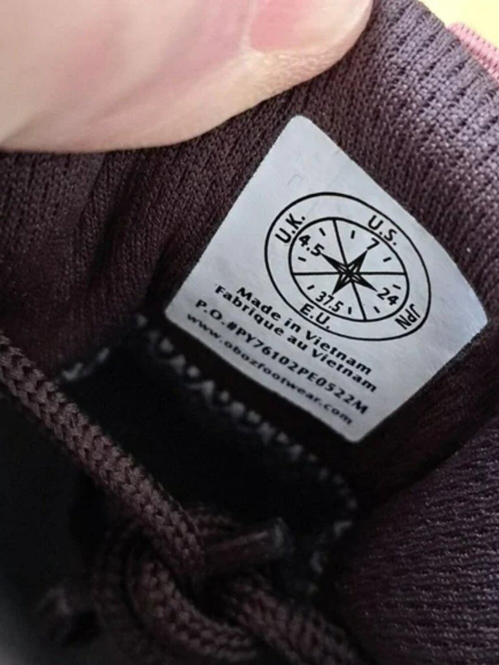 Oboz Sypes Low Leather WP Hiking Shoes - Color: Peppercorn - Size: Women's 7 - Picture 9 of 9